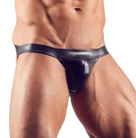 Black wetlook jockstraps Svenjoyment Jock