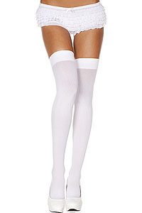 White kneesocks Music Legs S-L (34-40) 70 DEN