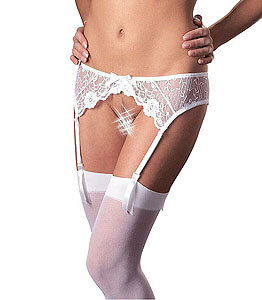 Garter belt white Mandy Mystery