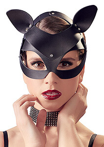 Cat fetish mask Bad Kitty Cat Mask Rhinestones