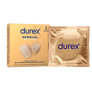 Durex Real Feel (3 pcs), lubricated latex-free condoms