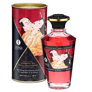 Shunga Aphrodisiac Warming Oil Sparkling Strawberry Wine 100 ml