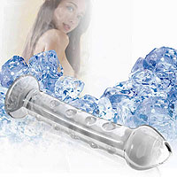 LoveToy Glass Romance serrated glass dildo