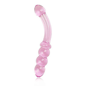 LoveToy Glass Romance pink glass dildo