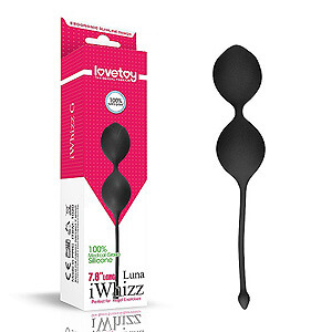 LoveToy iWhizz Luna G Kegel Ball black vaginal balls 80 grams