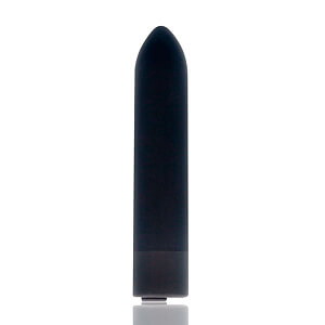 Black and Silver KERNEX Vibrating Bullet rechargeable mini vibrator 8.6 cm