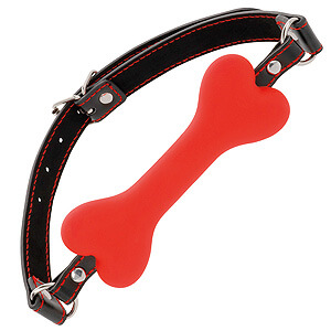 Darkness Bone Gag Silicone Red 14.8 x 2.5 cm