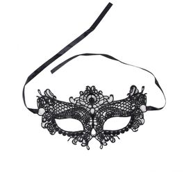 Queen Lingerie Lace Mask black