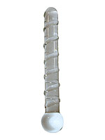 Glass spiral dildo Icicles No.1 clear