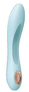 Modern vibrator AQUATIC Delphine silicone blue 17x3.6 cm