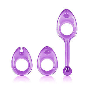 California Exotics Shane's World Class Rings 3x purple penis rings