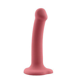 Action Bouncy Liquid Silicone Dildo 7″ (18 cm / Burgundy)