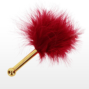 TABOOM Bondage In Luxury Feather Tickler (Red), tickle feather