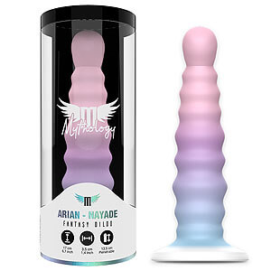 Mythology Arian Nayade M (17 cm), pastel dildo with ridges