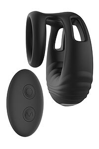 RAMROD Strong Vibe Cockring Remote (Black), vibrating cock ring