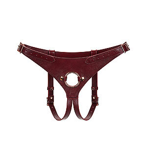 Liebe Seele Wine Red Strapon Harness, briefs for strap-on dildos