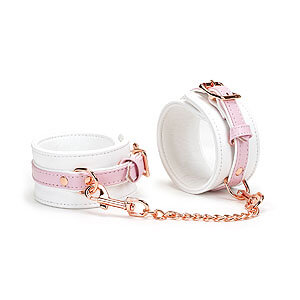 Liebe Seele Fairy Lamb Leather Ankle Cuffs (Pink), leather ankle cuffs