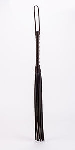 Devil Sticks Leather Tails Whip (Black), real leather whip