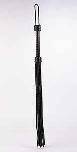 Devil Sticks Kid Leather Tails Whip (Black), real leather whip