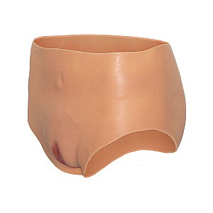 Hidden Desire Alter Ego Open Vagina Brief High Waist (Flesh), silicone panties with vagina