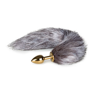 Anal plug fox tail EasyToys no.5 golden