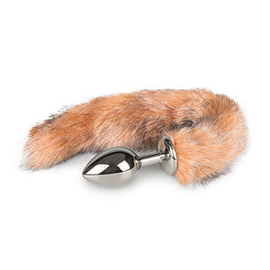 Anal plug fox tail EasyToys no.3 silver