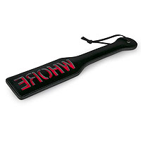 EasyToys Black Leather Paddle WHORE black leather paddle