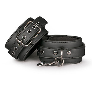 Easytoys Fetish Collection Black Leather Ankle Cuffs 