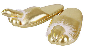 Penis Slippers Gold